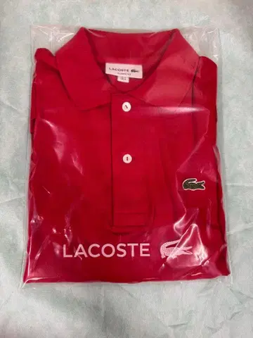 LACOSTE 클래식 핏 피케 셔츠 레드 US S