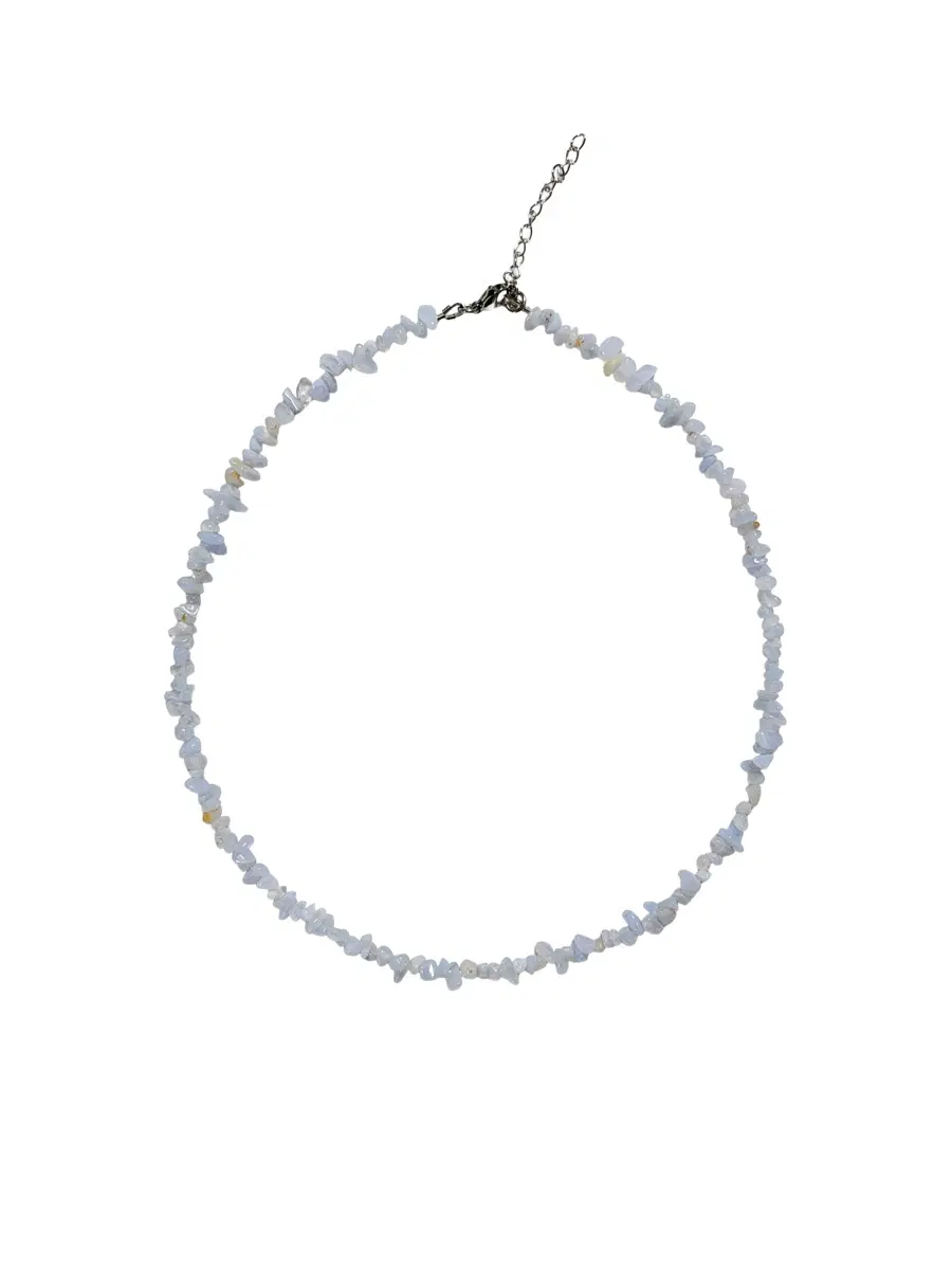 Sky blue pebble necklace