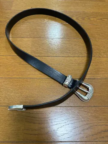 웨스턴 벨트 플랫 헤드 빈티지 웍스 등 블랙 108cm