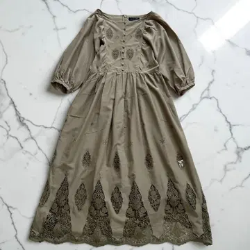JILL STUART 질스튜어트 자수 레이스 롱 원피스 사이즈 2