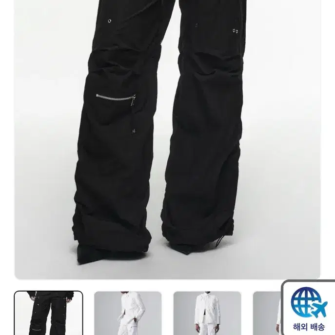 나체 puckering jogger pants black long