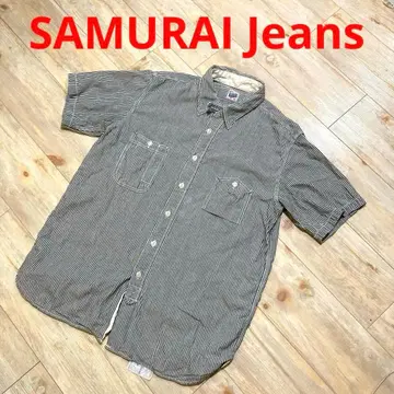 Samurai jeans 사무라이 진 스트라이프 XL 반팔 셔츠