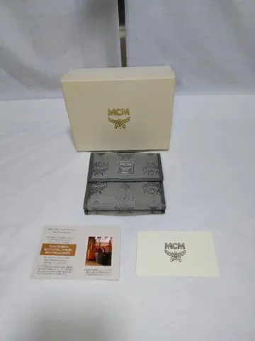 미사용 MCM 3단 폴더형 지갑