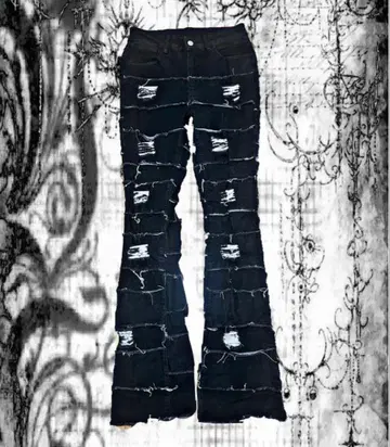 archive swag 플레어 데님 grunge punk opium