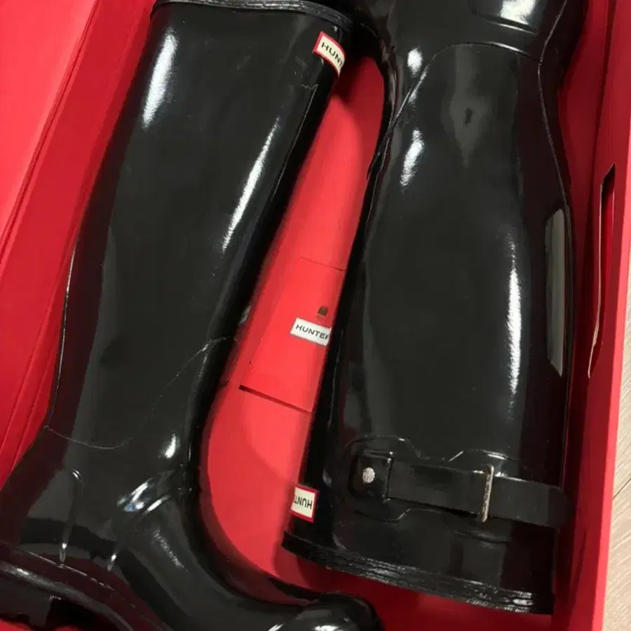 헌터 오리지널 톨 레인부츠 블랙 유광 250 새제품