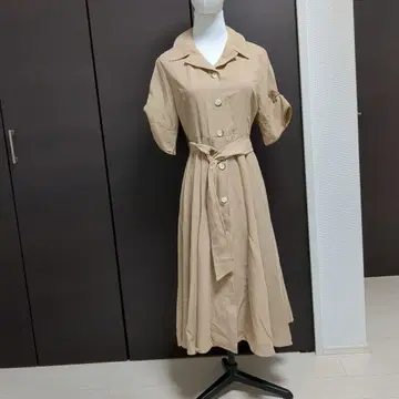 케네스 레이디 셔츠 원피스 베이지 55