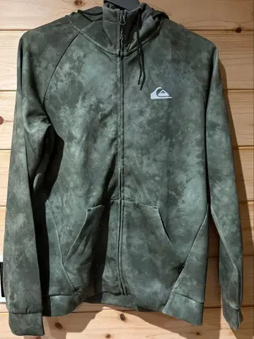 QUIKSILVER 집업 후드티 카키 타이다이 셋업