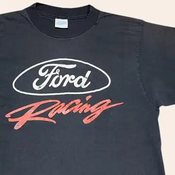 90s Ford Racing 프린트 티셔츠 블랙 USA