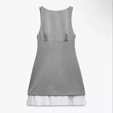 ZARA 자라 콤비 포플린 숏 원피스 XS