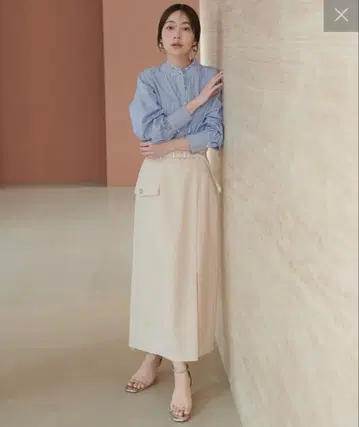 natural couture 벨트 포함 내로우 스커트