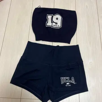 Bershka 튜브탑 셋업 네이비 컬러