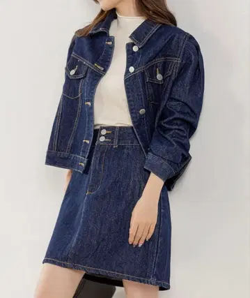 [새상품급] Daycloset 여성용 데님 자켓 타이트 스커트 셋업