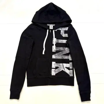 빅토리아시크릿 PINK 지퍼 후드티 블랙 S