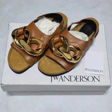 JW ANDERSON 체인 샌들 브라운 40