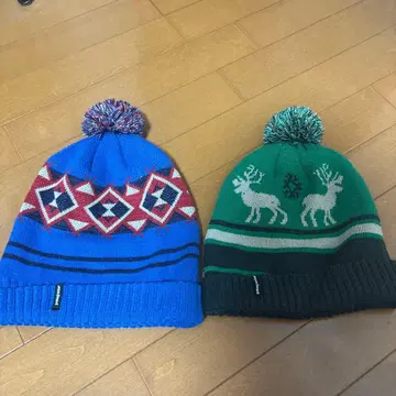Patagonia 니트 모자 2세트 폼폼 포함