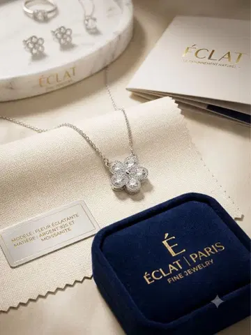 작은 꽃 목걸이 ECLAT 목걸이 FLEUR ECLATANTE