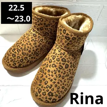 [미사용 새상품] Rina 보아 어그 부츠 S 레오파드 무늬 택 포함