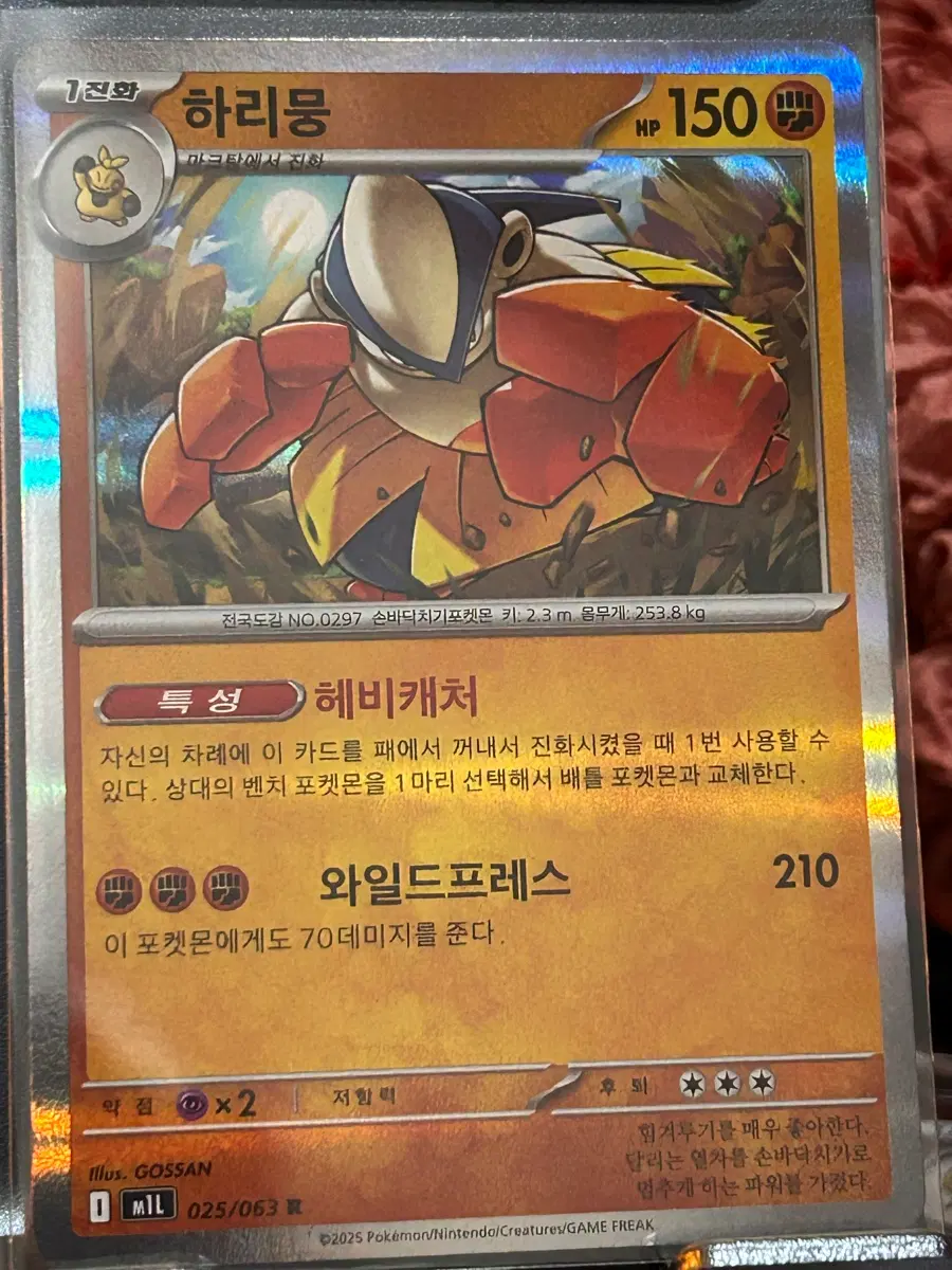 포켓몬 카드 하리뭉 R 210/025