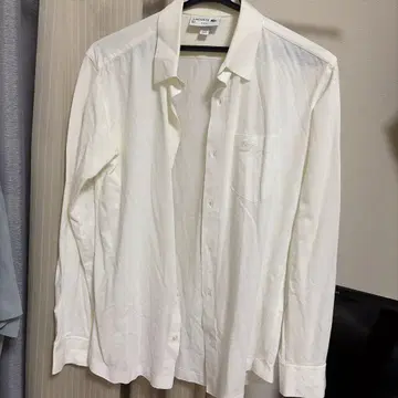 LACOSTE 라코스테 긴팔 셔츠 화이트 슬림핏