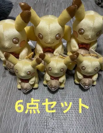 포켓몬 30주년 기념 피카츄 봉제 인형 & 마스코트 6개 세트
