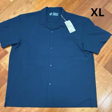 무인양품 바람이 통하는 스트레치 사커 오픈 카라 반팔 셔츠 XL