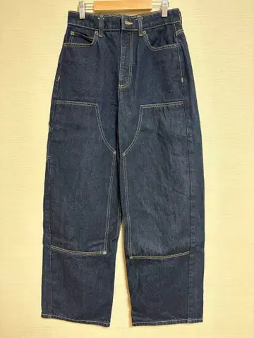 ZARA 데님 팬츠 와이드 실루엣 인디고 블루