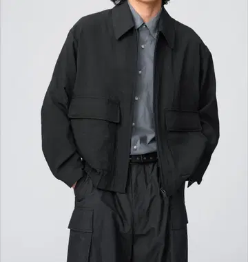 유니클로 U 숏 블루종 09 블랙 M 사이즈