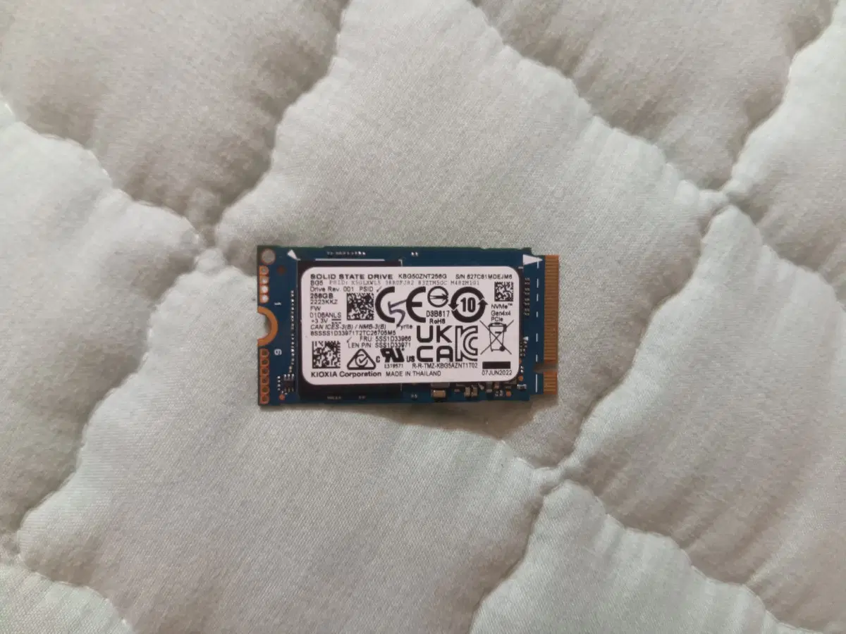 3개 ssd 키오시아 bg5 미사용벌크 256gb