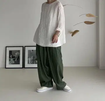 Argue LINEN VOILE GAUZE PULLOVER/WHITE