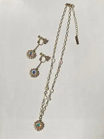 ANNA SUI 목걸이 귀찌 세트 하트