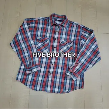 80s FIVE BROTHER 플란넬 셔츠 빈티지 USA 제조