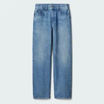 유니클로 스트레이트 청바지 JW ANDERSON 65 BLUE 기장 짧음