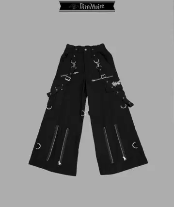 DimMoire 디무모아르 PUNK 와이드 팬츠 블랙
