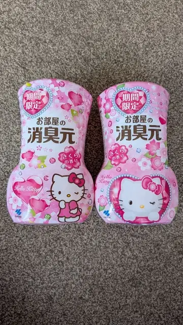 새상품 키티 KITTY 방 탈취제 기간 한정 사쿠라 향기 2개