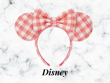 [새상품급] Disney 머리띠 깅엄 체크 레드