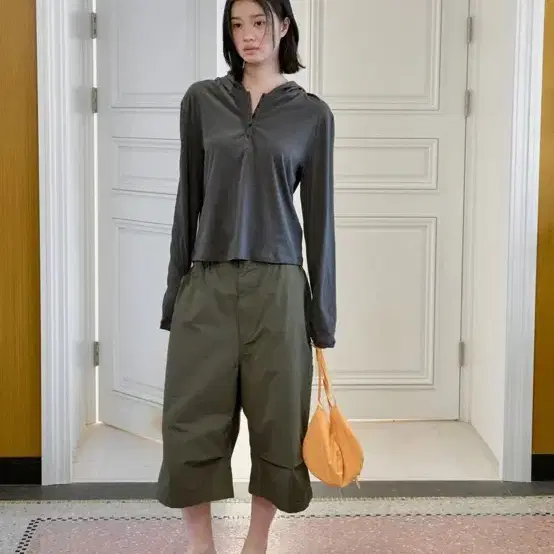 로우클래식 팬츠 WASHED COTTON CARGO HALF PANTS_