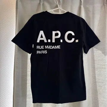 [ A.P.C ] 백 프린트 티셔츠 블랙