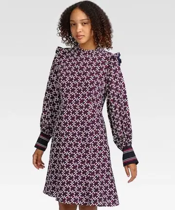 새상품급 TOMMY HILFIGER 모노그램 패턴 원피스