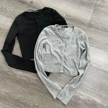 ZARA 긴팔 크롭 가디건 2개 세트
