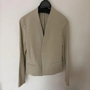 띠어리 노카라 자켓 팬츠 베이지 비즈니스 정장 셋업