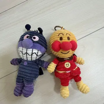 호빵맨 세균맨 봉제 인형 키링 2개 세트