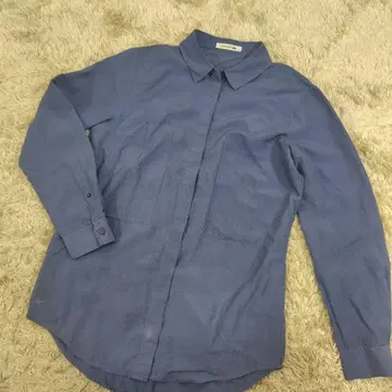 LACOSTE 긴팔 히요쿠 셔츠 린넨 혼방 악어 로고 자수