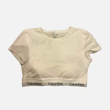 Calvin Klein 크롭 기장 반팔 상의