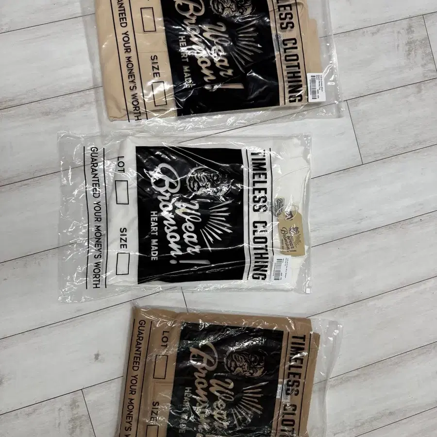 브론슨 헨리넥 반팔 3색상(10.6oz) 베이지, 연베이지, 흰색