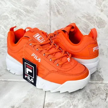 새상품 FILA 휠라 디스럽터 2 프리미엄 오렌지 통굽 스니커즈