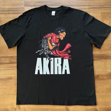 AKIRA 아키라 테츠오 T셔츠 애니메이션 금색 XL 상의 블랙