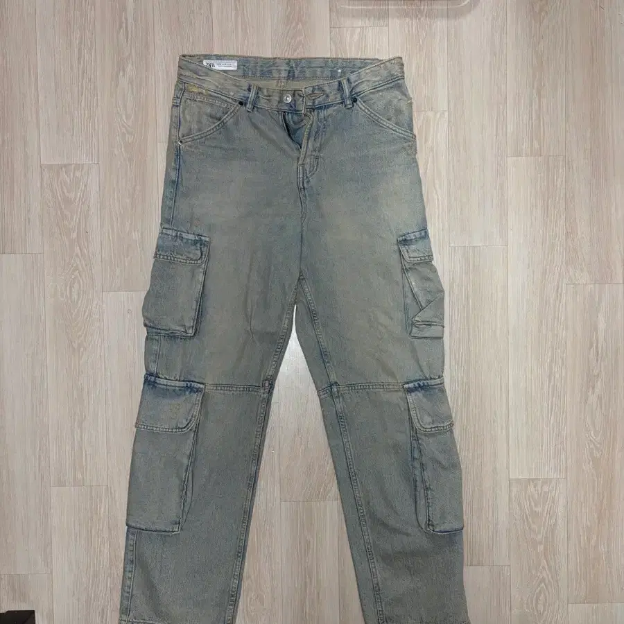 자라 zara 데님 카고 팬츠