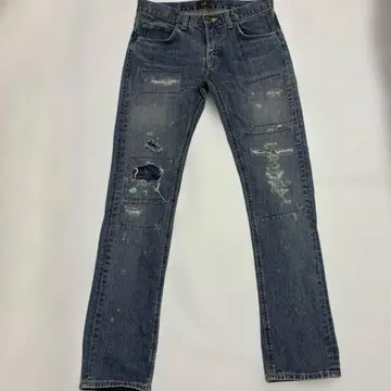 별주 ] Lee x BEAMS 데미지 리페어 가공 데님 팬츠 청바지 M
