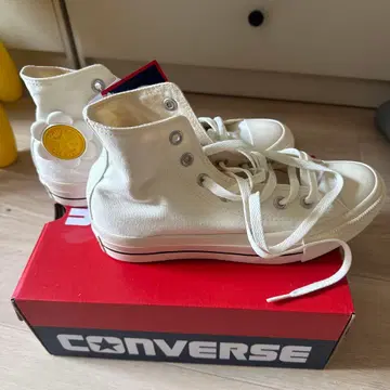 Converse All Star 하이컷 스니커즈 화이트 5.5