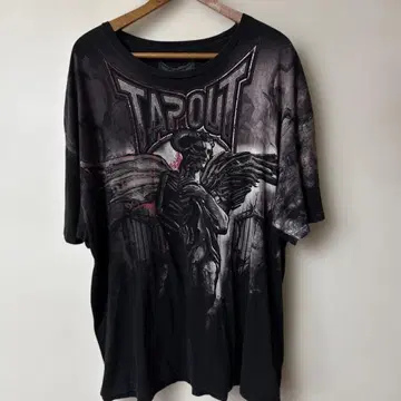 TAPOUT 시그니처 시리즈 밴딩 티셔츠 블랙 반팔